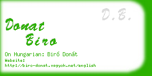 donat biro business card